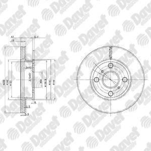 DELPHI BG2424 Fren Diski On (4d 238mm) Corolla Ae92 87-92